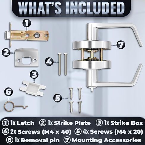 Commercial Door Handle With Lock – Vacant Occupied Bathroom Lock | 304 Stainless Steel, Visible From 50 Ft, Quick Install, L/R, for 1 3/8"–2" Doors | for Public Bathroom & Industrial Buildings in Kuwait