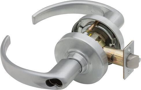 Schlage ND80BD SPA 626 (SFIC) Series ND Grade 1 Cylindrical Lock, Storeroom Function, Small Format Interchangeable Core, Sparta Design, Satin Chrome Finish in Saudi Arabia