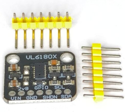 2 قطعة وحدة استشعار المسافة VL6180X - نطاق بصري 5 مم - 100 مم، واجهة I2C، 3.3 فولت/5 فولت متوافق مع Arduino in Kuwait