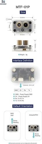 MicoAir Optical Flow & Range Sensor MTF-01P Compatible with Ardupilot/PX4/INAV(AUTO FIRMWARE DETECTION) in Saudi Arabia