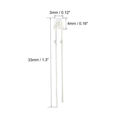 Generic 20pcs Photosensitive Diode Photodiodes Light Sensitive Sensors,3mm Clear Flat Head Receiver Diode in Saudi Arabia