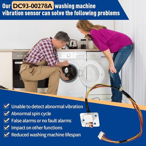 مستشعر اهتزاز الغسالة DC93-00278A، متوافق مع WV55M9600AV/A5-00 WF45K6500AV/A2-00 WV60M9900AV/A5-00 WF42H5200AP/A2-00 WF56H9100AG WF45H6300AW WF50K7500AV. تصنيع المعدات الأصلية. ضمان لمدة سنة واحدة in Kuwait