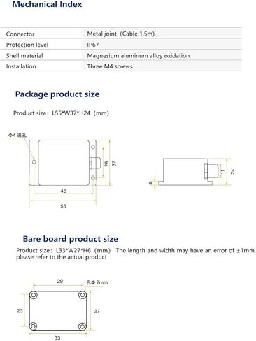 مقياس الميل بمستشعر الميل ثنائي المحور، مقياس مستوى الزاوية الرقمي للإخراج التسلسلي RS232 in Kuwait
