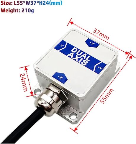 مقياس الميل بمستشعر الميل ثنائي المحور، مقياس مستوى الزاوية الرقمي للإخراج التسلسلي RS232 in Kuwait