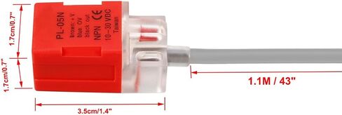 Uxcell PL-05N DC 10-30V 200mA NPN NO 5mm مستشعر القرب الاستقرائي كشف التبديل in Saudi Arabia