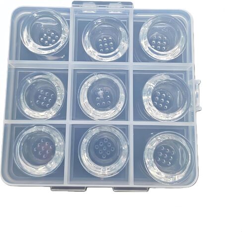 Glass Bowl 9 Pieces 0.6 Diameter Glass 1/2 inch Sieve Filter Bowl with Protective Box in Saudi Arabia