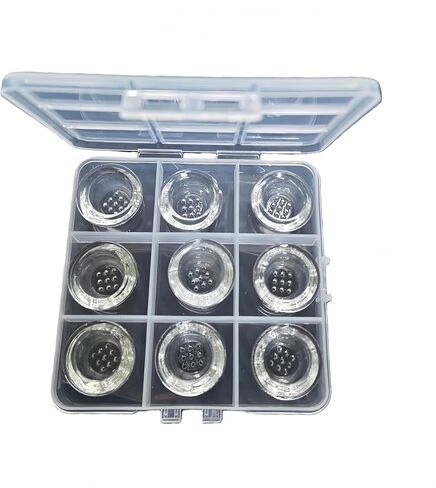 Glass Bowl 9 Pieces 0.6 Diameter Glass 1/2 inch Sieve Filter Bowl with Protective Box in Saudi Arabia