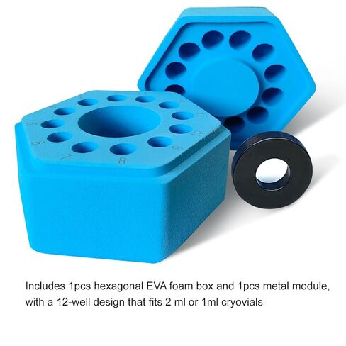 حاوية تجميد الخلايا الباردة لقوارير مبردة سعة 2 مل، 12 بئرًا in Kuwait