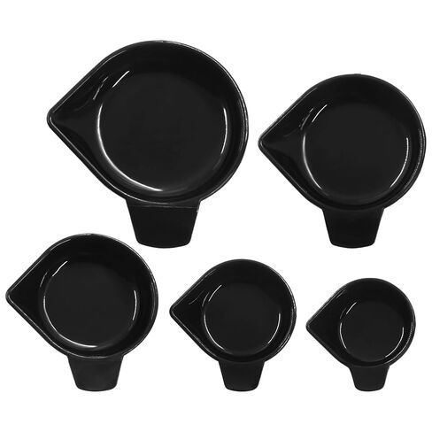 5pcs Plastic Weighing Powder Pans, 5 Size Black Weighing Dishes Digital Display Mini Counter Scale, Measures Powders Liquids Solids Pans for Laboratory Equipment/Jewelry Reloading in Kuwait