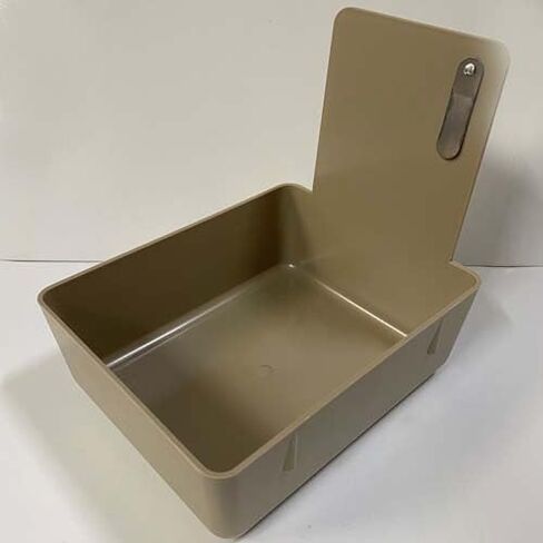 Beige Dental Lab Pan with Stainless Steel Clip 12pk 7" x 5¾" x 2½" Made in The USA in Kuwait
