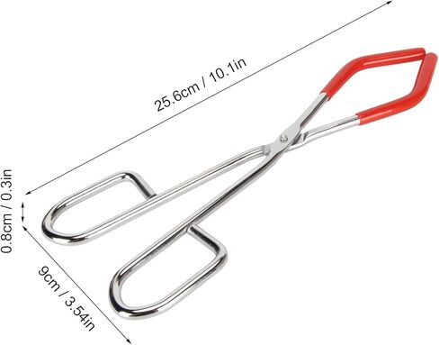 2pcs Labs Steel Mini Tongs, Rubber Coated Beaker Tongs, Labware Clamping Tools with Strong Grip, Ideal for Lab & Science Classroom Use in Kuwait