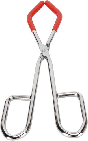2pcs Labs Steel Mini Tongs, Rubber Coated Beaker Tongs, Labware Clamping Tools with Strong Grip, Ideal for Lab & Science Classroom Use in Kuwait