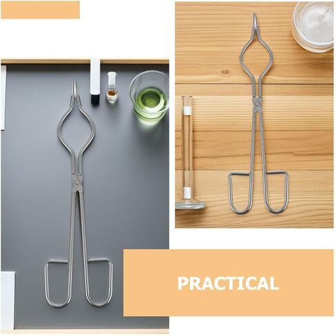 2pcs 40cm Stainless Steel Crucible Tongs Metal Melting Clamps for High-temperature Ceramic and Metal Crucibles Casting Smelting Tool Set for Gold Silver in Saudi Arabia