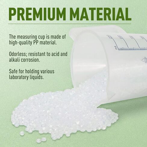 إبريق قياس بلاستيكي سعة 8 أونصة، كوب قياس من مادة البولي بروبيلين سعة 250 مل بمقياس ومقبض أزرق، حاوية قياس للمختبر والتدريس المدرسي والمنزل، قطعة واحدة in Kuwait