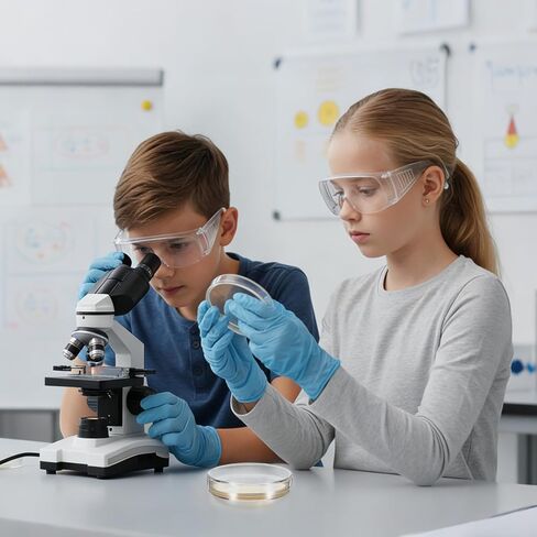 Angoily 10Pcs Science Prepoured Agar Plates, 2. 75 Inch Petri Dishes with Agar, Sterilized, for Science Experiments, Thick Clear Petri Dishes for Laboratory in Kuwait