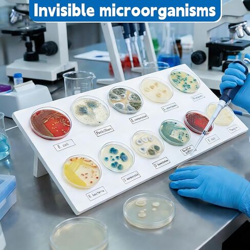 Angoily 10Pcs Science Prepoured Agar Plates, 2. 75 Inch Petri Dishes with Agar, Sterilized, for Science Experiments, Thick Clear Petri Dishes for Laboratory in Kuwait