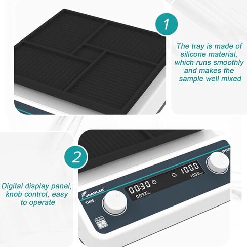 Microplate Shaker for Elisa and Cell Culture Plates, Adjustable Speed 500-1200RPM, Digital Display, 96-Well Plate Micro Shaker in Saudi Arabia