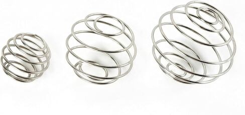 كرة شيكر بديلة من الفولاذ المقاوم للصدأ، 3 عبوات، كرات خلط سلكية لزجاجات شيكر البروتين، كرات خلاط زجاجات الخلاط في 3 أحجام لمسحوق البروتين الناعم والمكملات الغذائية in Kuwait