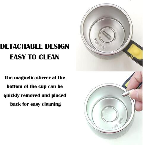 2Pc Magnetic Stir Bar for Self Stirring Mug,Auto Magnetic Coffee Mug,Self Mixing Stainless Steel Cup (Stainless Steel) in Saudi Arabia