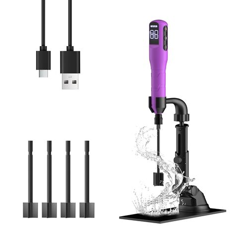 Rechargeable Resin Mixer with Stand | 3 Speeds Control | Timed Stop Function | 4 Electric Stirrer Paddles for Epoxy Resin, Silicone, Paint Mixing, Soap Making, Resin Tools, DIY Crafts (Light Green) in Saudi Arabia