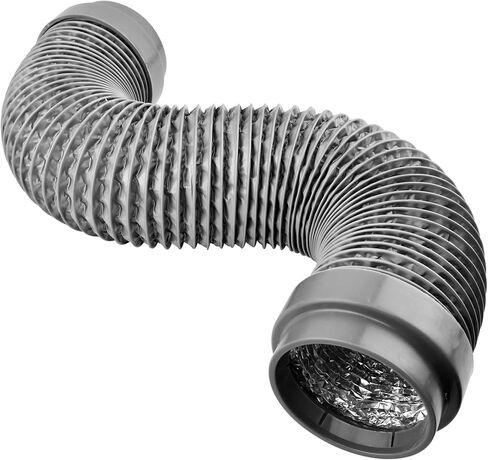 4 Inch Dryer Vent Hose 5 Feet Long, Heavy Duty Aluminum Flexible Dryer Duct, Heat-Resistant Insulated Drye-r Hose Kit for Drye-r Exhaust, HVAC, Bathroom, Grow Tent in Saudi Arabia