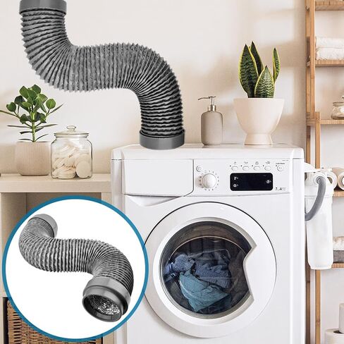 4 Inch Dryer Vent Hose 5 Feet Long, Heavy Duty Aluminum Flexible Dryer Duct, Heat-Resistant Insulated Drye-r Hose Kit for Drye-r Exhaust, HVAC, Bathroom, Grow Tent in Saudi Arabia