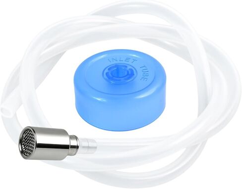 1 Set 1/4" ID Silicone Tubing, High Temp Pure Silicone Hose for Replacement for Drinking Water Pump and Desktop Water Dispenser Tubing (1 Hose 1 Steel Head 1 Blue Cover) in Kuwait