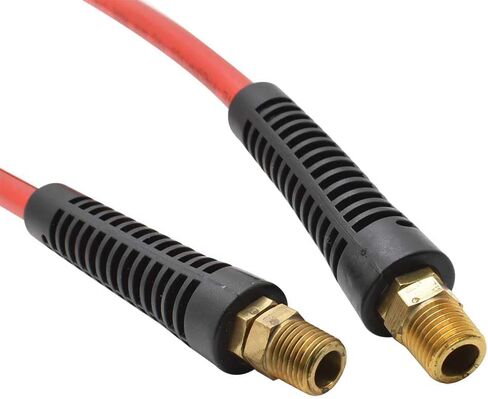 Interstate Pneumatics HR34-030 1/4 بوصة بطول 30 قدم مع تركيبات دوارة 1/4 بوصة NPT، خرطوم هواء من البولي يوريثين الأحمر الارتدادي in Saudi Arabia