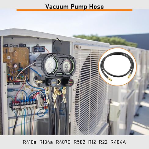 Lichamp HV1S خرطوم مكنسة كهربائية، 3/8 بوصة، خرطوم شحن عالي التحمل، 6 قدم، أسود in Saudi Arabia