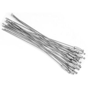 20 Pcs Stainless Steel Wire Keychains 5.9 Inch Cable Heavy Duty Key Rings Loop with Screw Locking Silver for Outdoor Activity Hiking