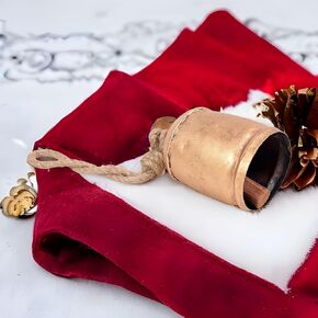 Cow Bells Brass Small for Crafts Bell for Door Metal Gold Decorative Vintage Hanging Decorations Christmas Garland Decoration