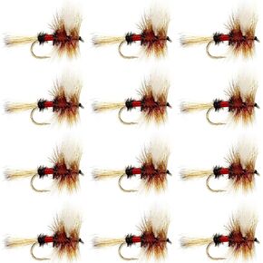 The Fly Fishing Place Royal Wulff Classic Trout Dry Fly Fishing Flies - Set of 12 Flies Size 14 - One Dozen