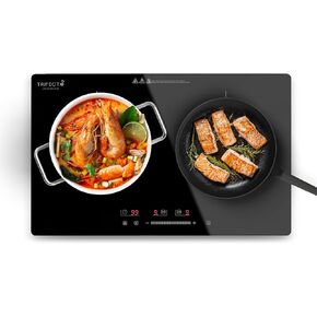 1800W Portable Induction Cooktop, Sensor Touch Countertop Burner, 6 Cooking Modes Induction Burner Cooktop, LED Electric Stove, Hot Plate Cooker with Timer, Child Lock, 10 Power & Temp Levels