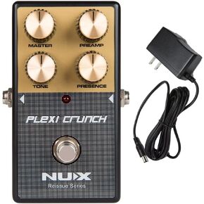 Briskdrop NUX Plexi Crunch Distortion Pedal Bundle with Power Supply Golden plexicrunch-psu 0