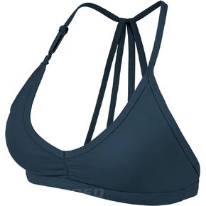 YEOREO Workout Sports Bras for Women Padded Strappy Open Back Gym Bra Lorelie Light Impact Criss Cross Yoga Crop Top