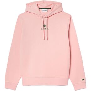 سويت شيرت بقلنسوة بأكمام طويلة ومقاس كلاسيكي للرجال من Lacoste مع رسمة تمساح صغيرة على الصدر ورقبة قابلة للتعديل