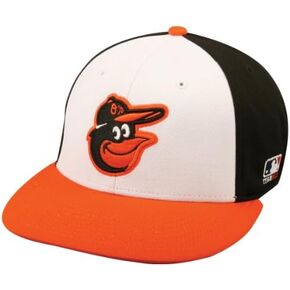 2013 Youth FLAT BRIM Baltimore Orioles Home Wht/Blk/Orng Hat Cap MLB Adjustable