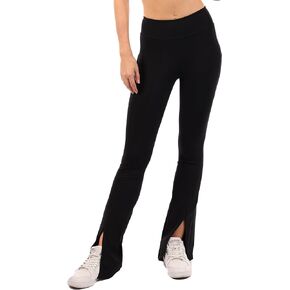 Yoga Leggings with Front Slit and Pockets High Waist Tummy Control Buttery Soft Comfy Stretchy Workout Pants