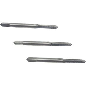 6-48 Thread Tap 3 Piece Right Hand 6 x 48 UNS Tap Straight Fluted 3 Flute 6-48 UNS Machine Tap RH 3pcs 6x48 Thread Milling Tap HSS Silver