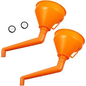 Veemoon 2pcs Mouth Right Car Useful Spill Plastic Liquids Motorbike Cars& Fluids Practical Kerosene Filter Handle Automotive Fluid Transmission Screen Spout Multi- Gasoline No- Flexible