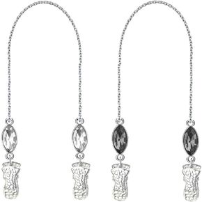Napkin Holder Chain Clip Bibs Holder Clips Stainless Steel Necklace Crystal Flexible Dental Chain for Kids Adult
