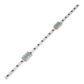 Jeanoko 1pc 400mm LML9B Miniature Linear Rail Bearing Steel Guide Rail 9mm Width 2pcs Slide Blocks for CNC Parts 3D Printer Parts