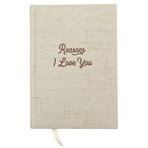 Avocado Goods Reasons Why I Love You Hardcover Linen Journal Book for Boyfriend or Girlfriend, Husband or Wife, Bride & Groom, or Couples Gifts Notebook