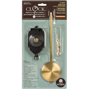 Walnut Hollow Pendulum Clock Movement for 3/4-inch Surfaces, Large , Gold