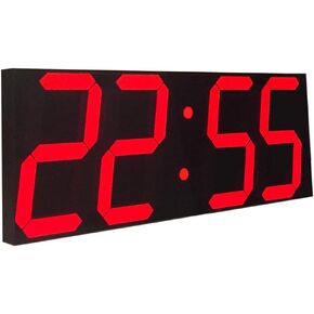 Goetland 17-3/5 inches Jumbo Wall Clock LED Digital Multi Functional Remote Control Countdown Timer Temperaturer, White Digital on Black Background