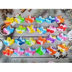 24 Packs Bulk Backpack Keychain bee Mini pop Fidget for boy and Little Girl,Kids，Summer Students Gift and Birthday Party Favors,Students Bubble Prize