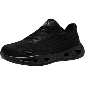 LARNMERN Steel Toe Shoes Women Non Slip Work Boots Safety Sneakers Lightweight Comfortable Tennis Shoe Arch Supports(5.5 Women, Black)