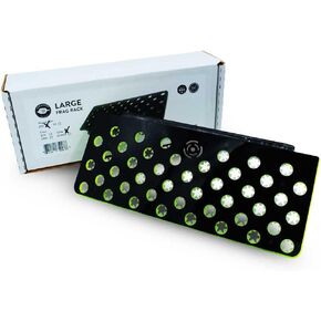 رف مغناطيسي كبير ذو 44 فتحة باللون الأخضر مع قفل Frag | حامل سدادات أكريليك للشعاب المرجانية لحوض السمك (مغناطيس زجاجي 3/4 بوصة) in Kuwait