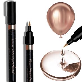 Liquid Chrome Marker Paint Markers Silver Waterproof Reflective Gloss Chrome Pens for Most Surfaces,High-gloss display effects Chrome Marker for Painting or DIY Art Projects(Silver)