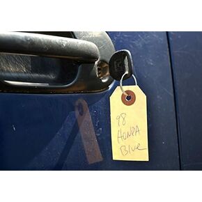 Slip-N-Grip Key Tags with Metal Rings, 250 per Box